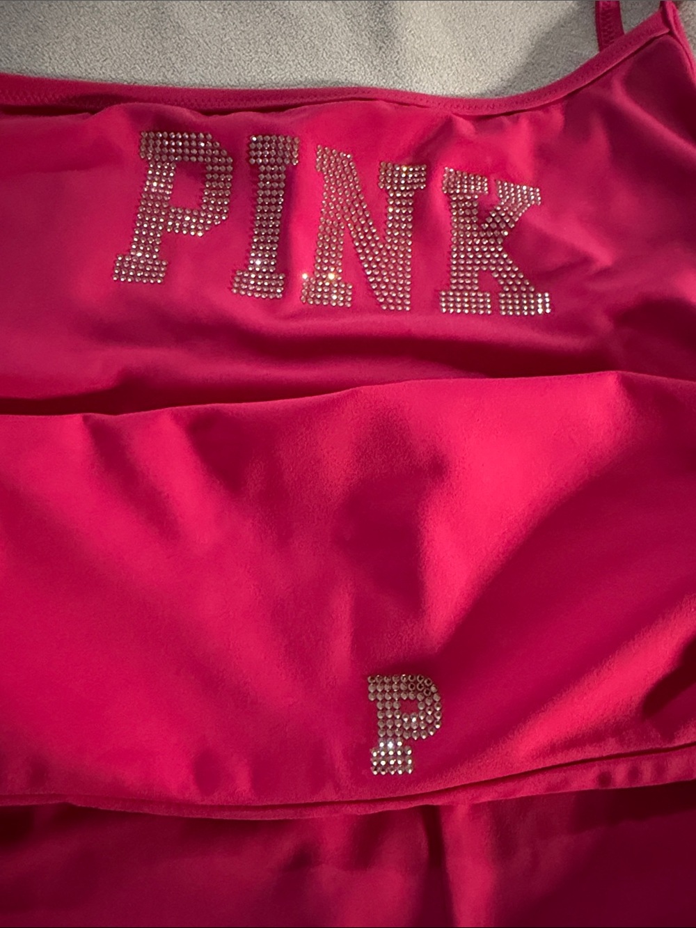 PINK Victoria's Secret Bright Pink Swim Set L - Picture 9 of 13